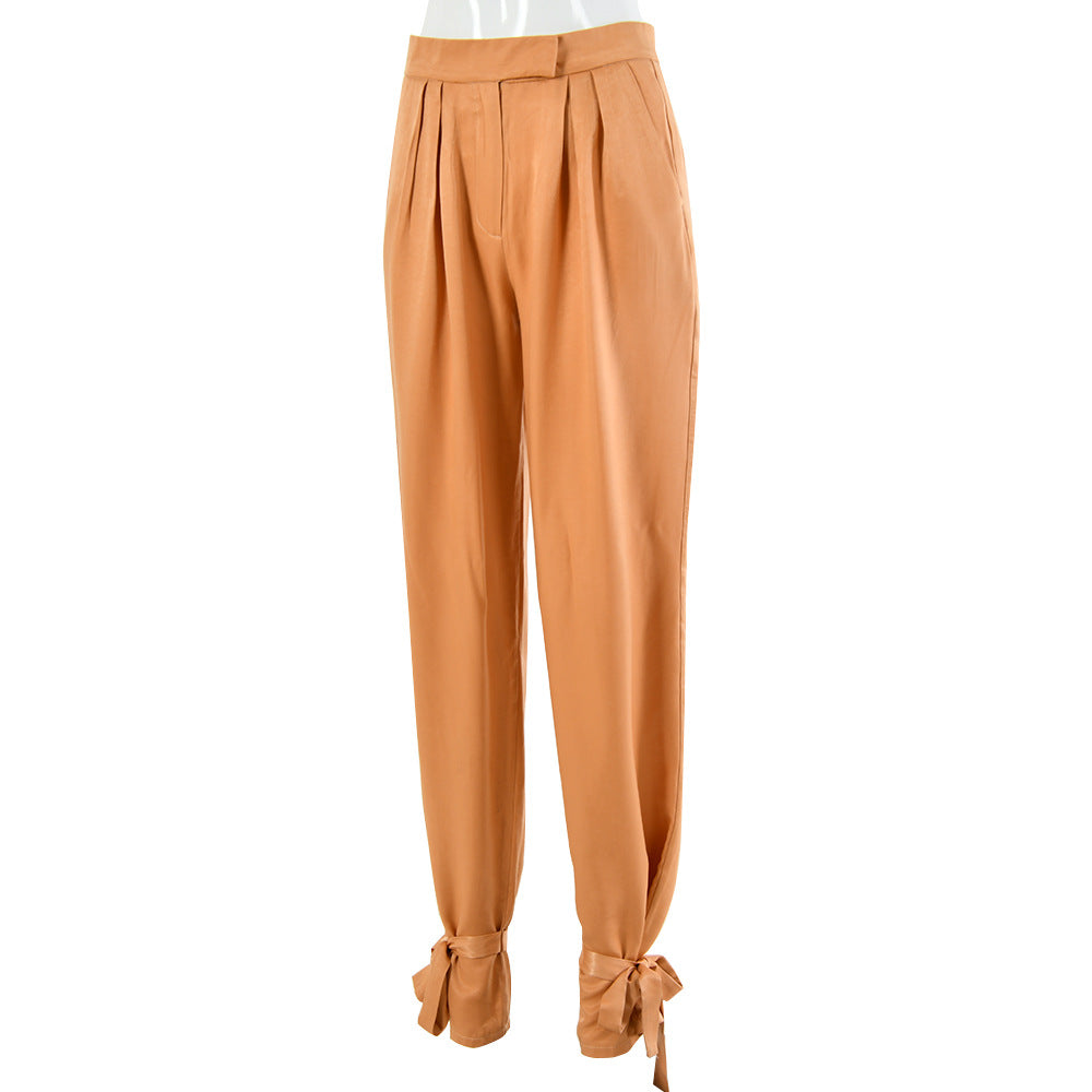 New Stylish Fashion Design Silky Material Sexy Pants For Women