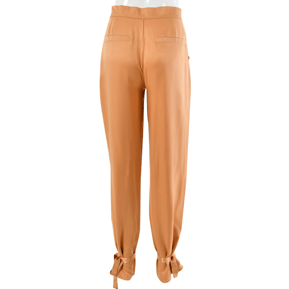 New Stylish Fashion Design Silky Material Sexy Pants For Women