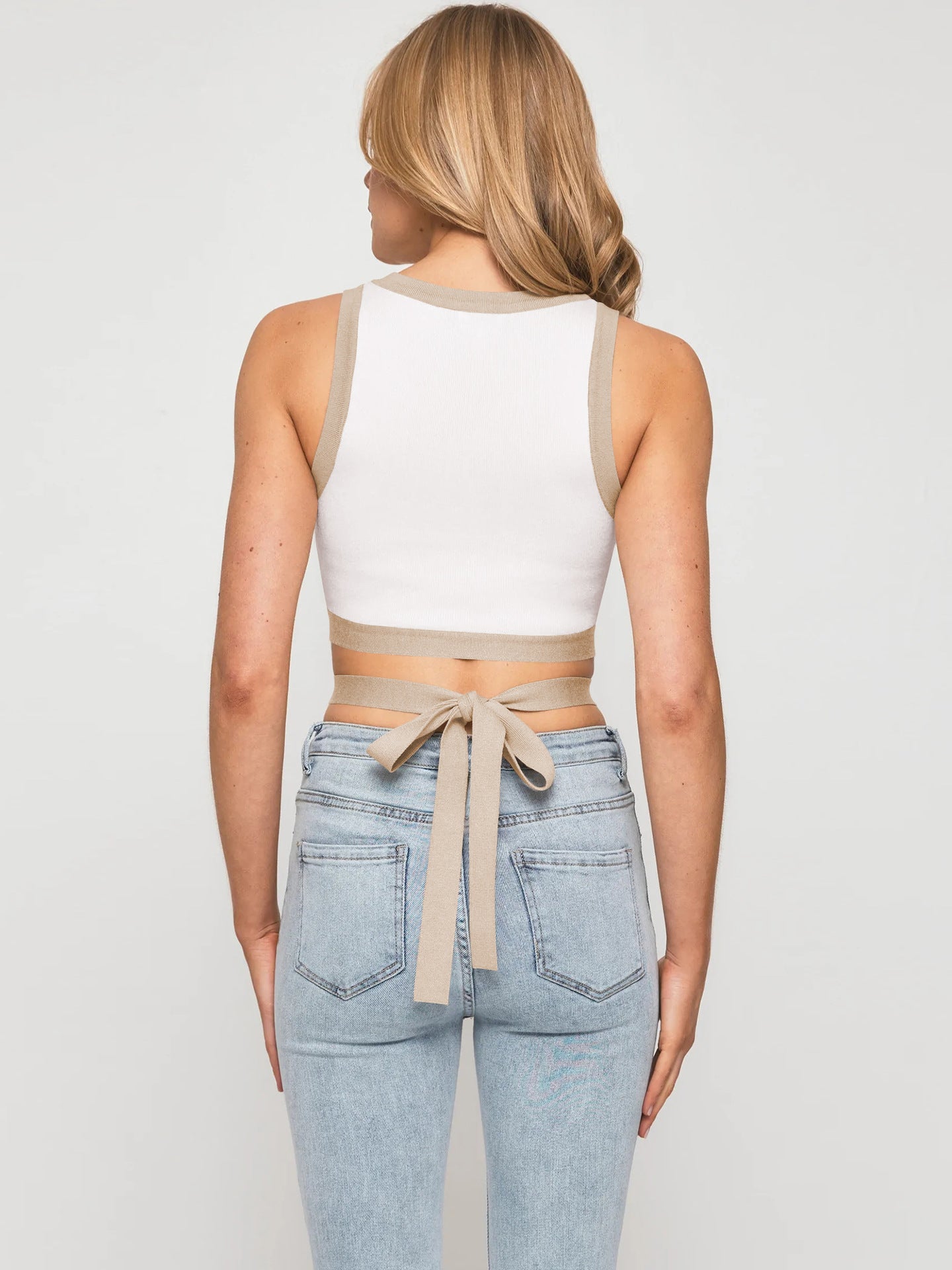 Rib Material Crop Top Cute Style High Quality Sexy Top For Women