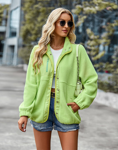 Casual Jacket Sherpa Fleece Style New Design For Women