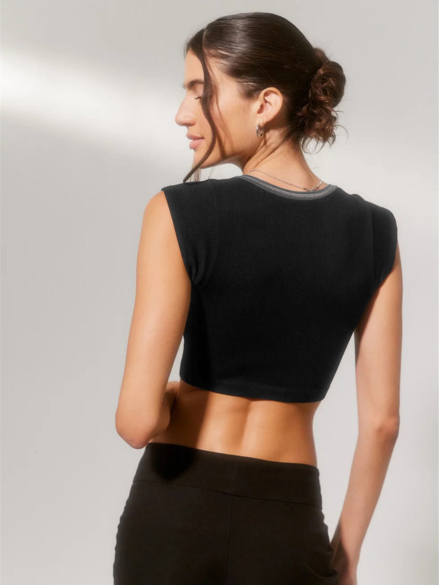 Sexy Low Cut Crop Top Tshirt High Quality For Women