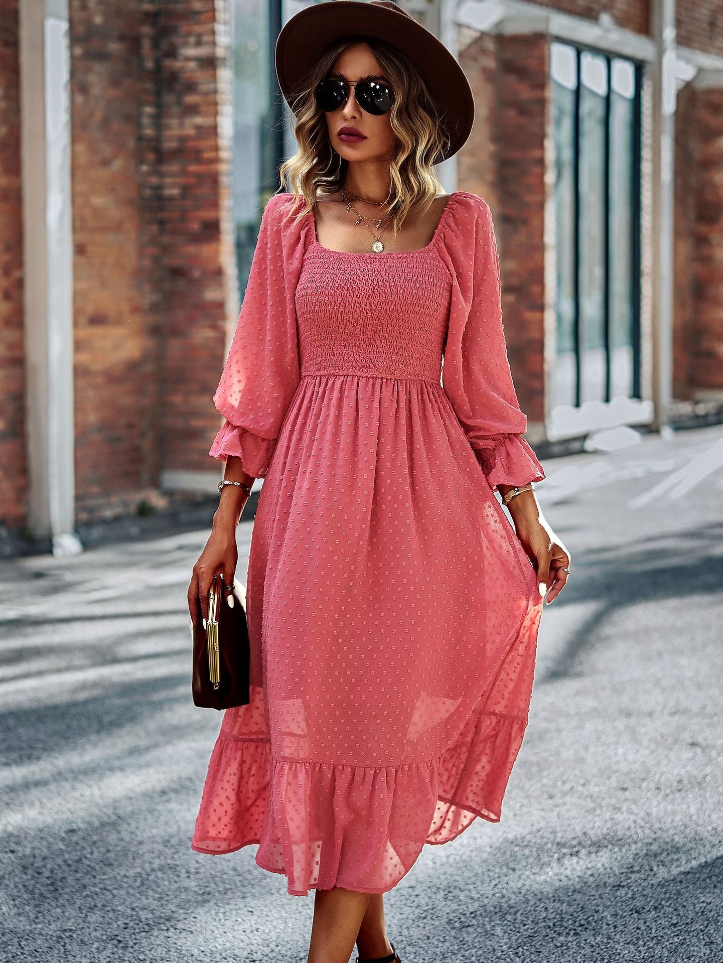 Elegant Style Stylish Texture Long Dress For Women