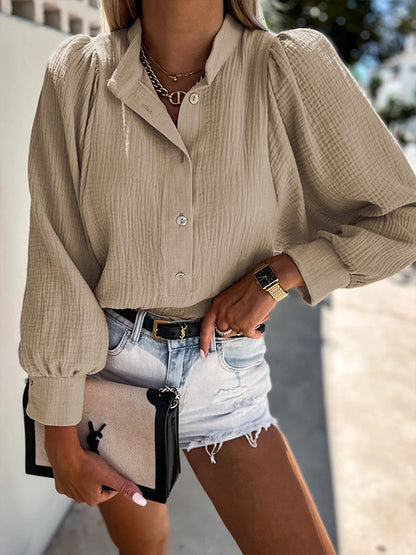 Long Sleeve Stylish Casual Leisure Soft Material Shirt For Women