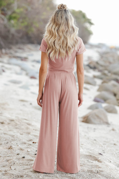 Leisure Wear Tshirt With Pants Comfortable Material Home Wear Sest For Women