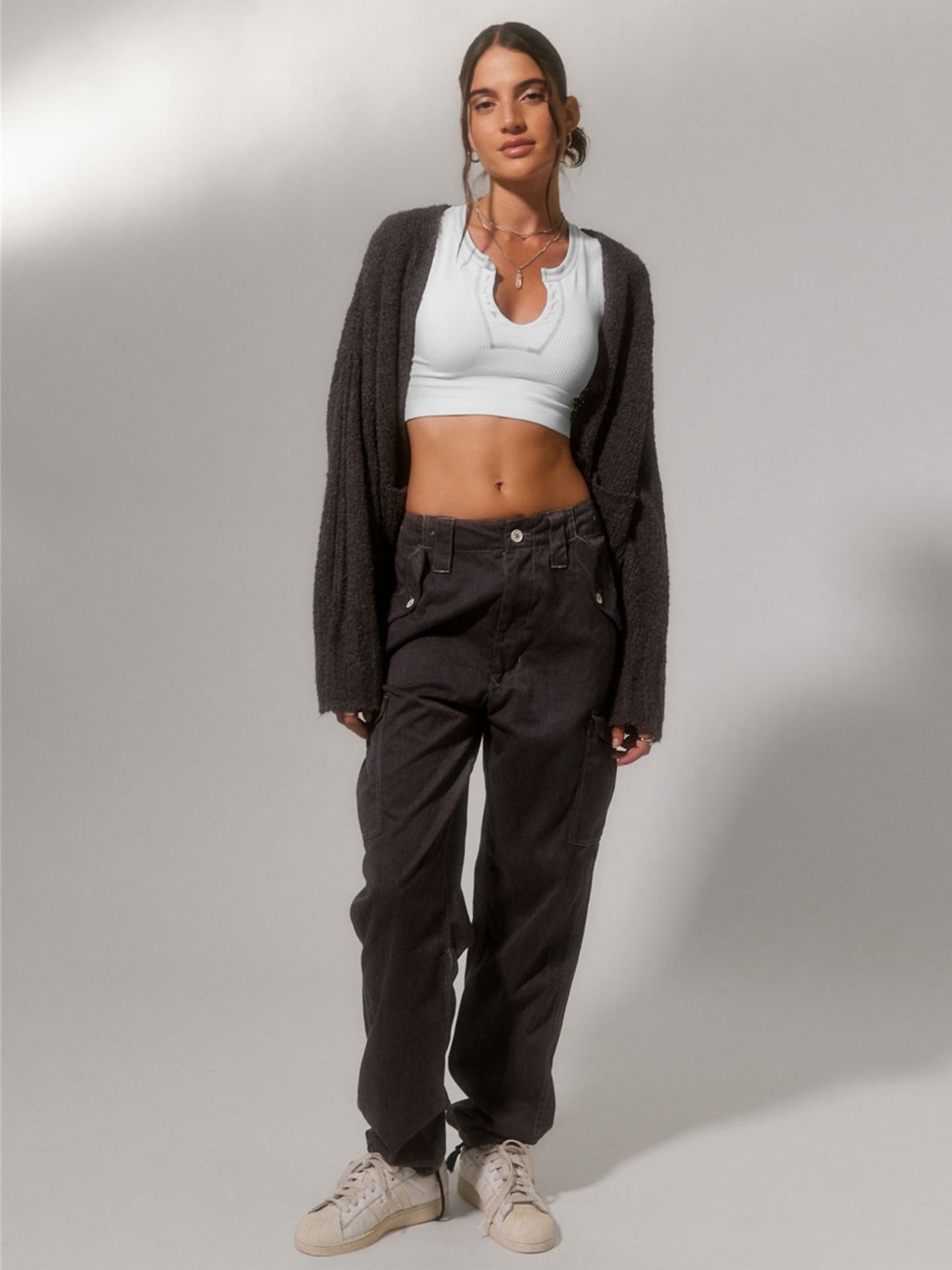 Sexy Low Cut Crop Top Tshirt High Quality For Women