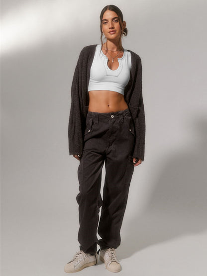 Sexy Low Cut Crop Top Tshirt High Quality For Women