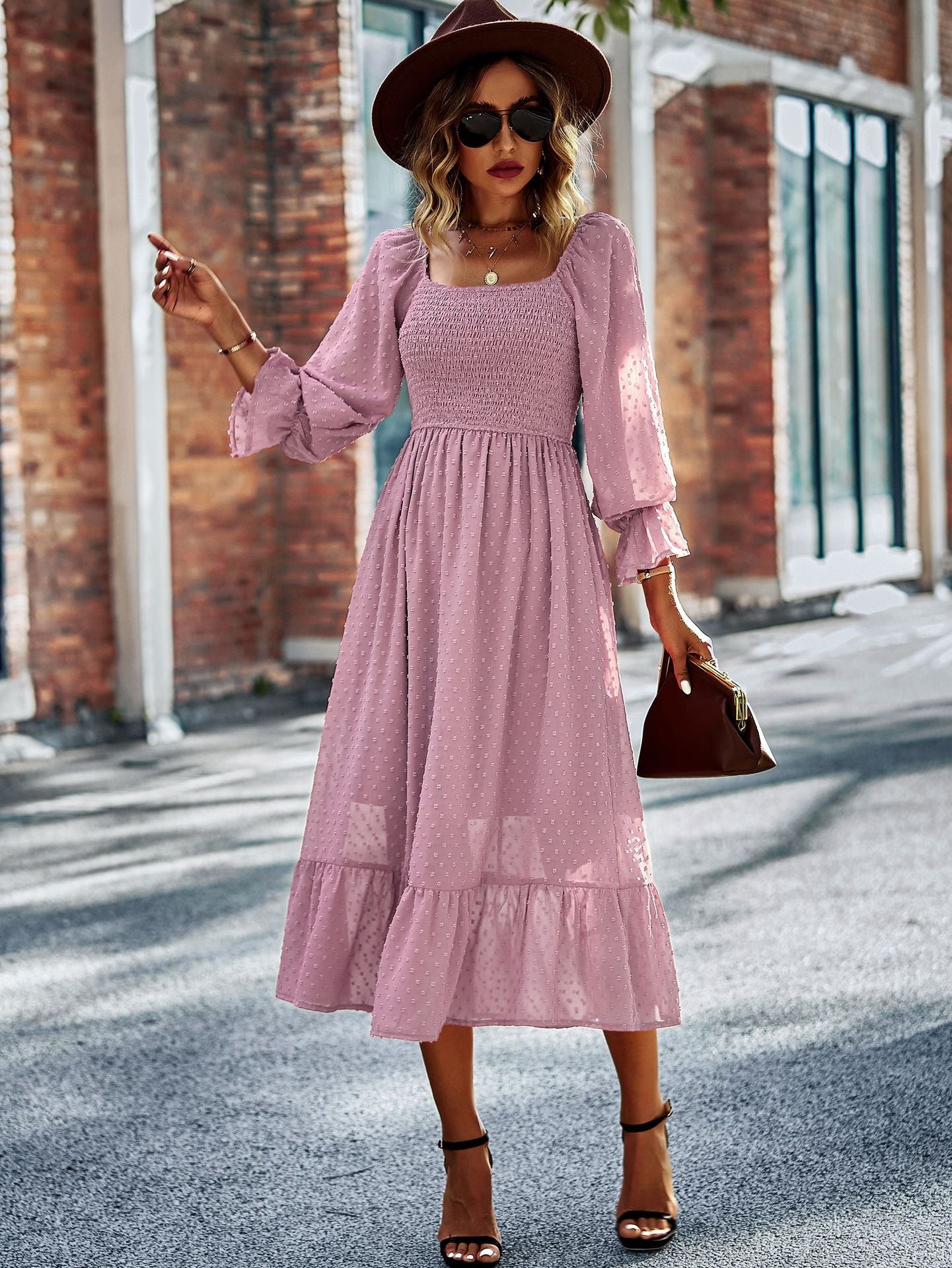 Elegant Style Stylish Texture Long Dress For Women