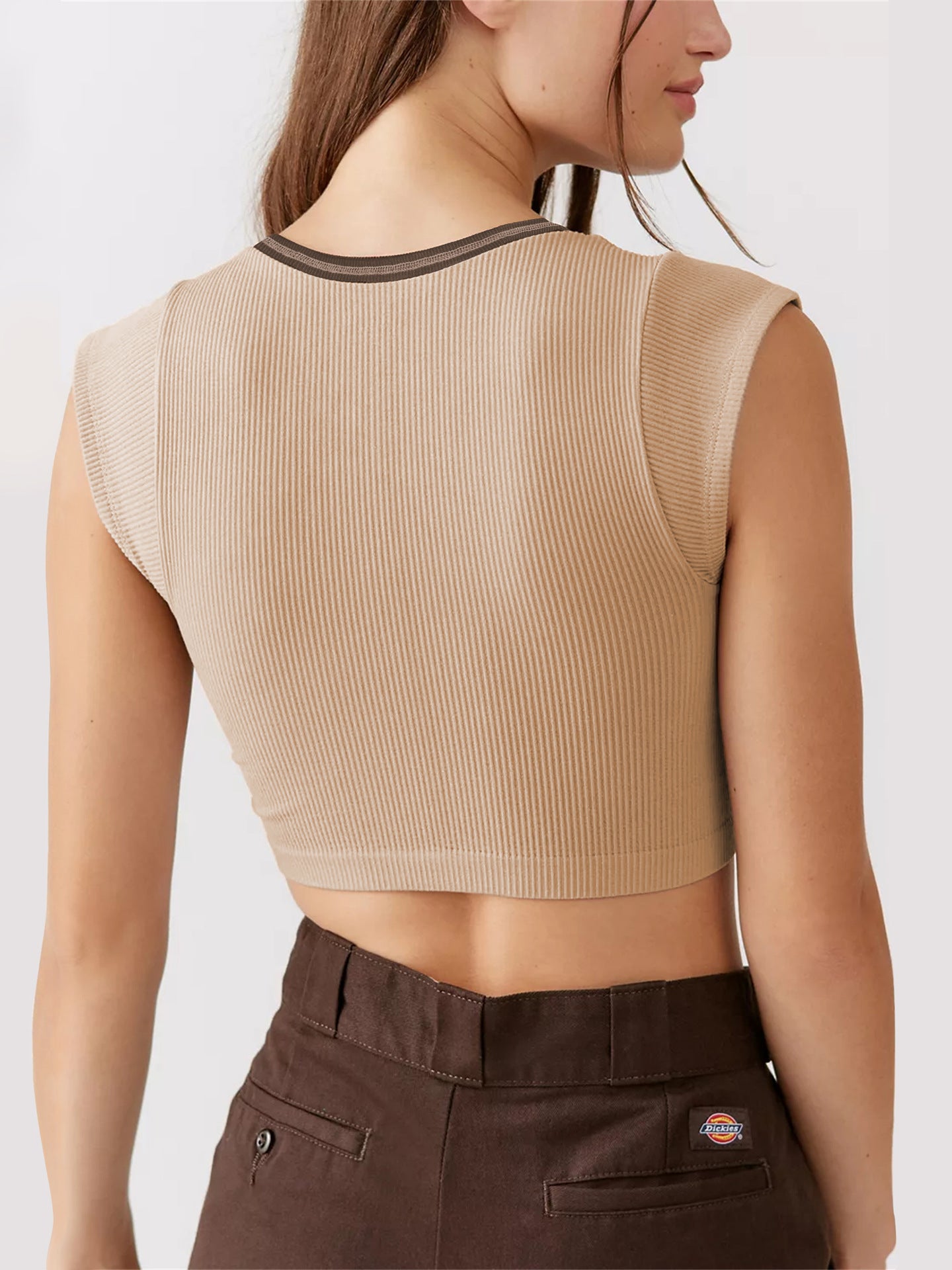 Sexy Low Cut Crop Top Tshirt High Quality For Women