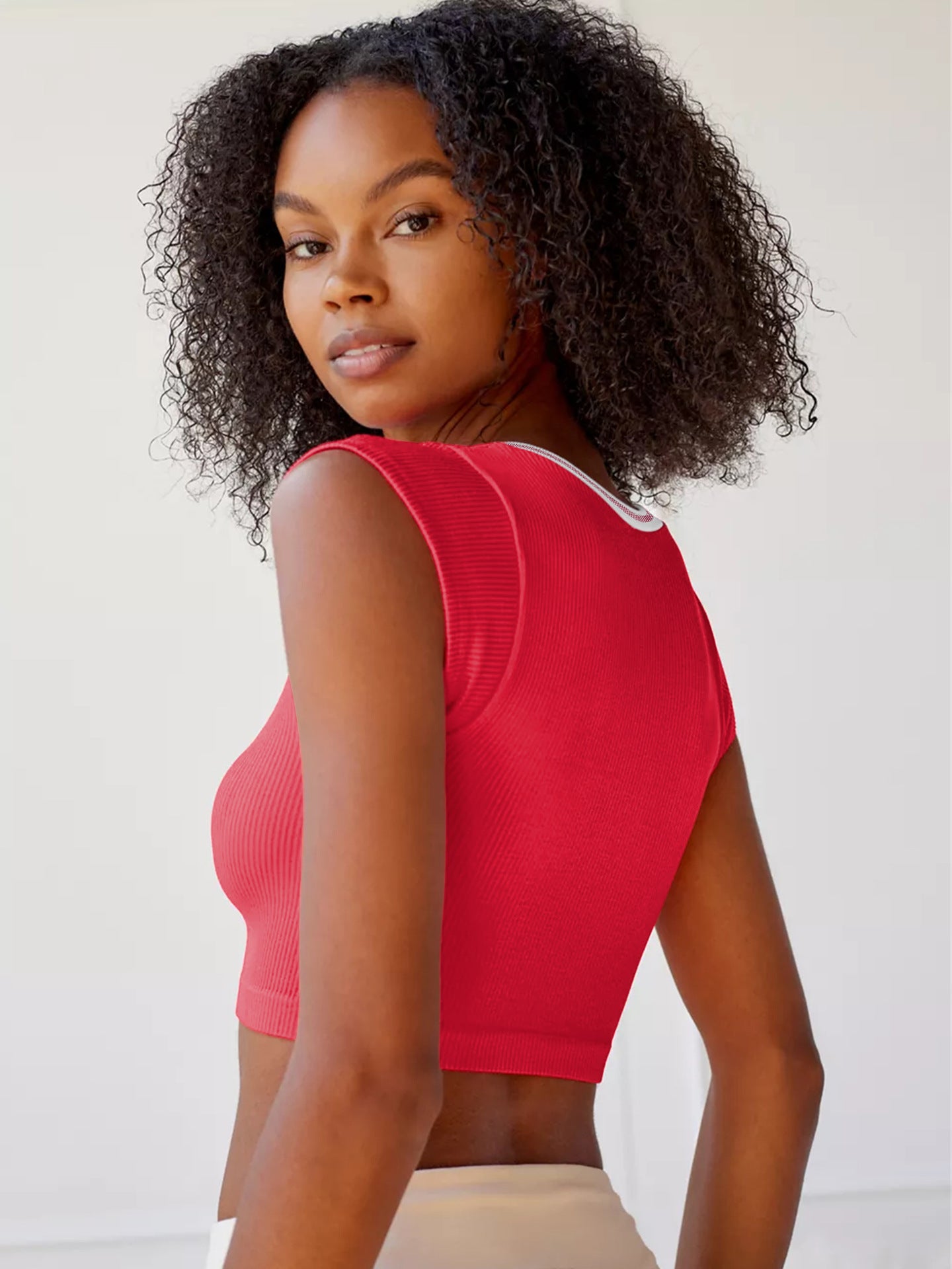 Sexy Low Cut Crop Top Tshirt High Quality For Women