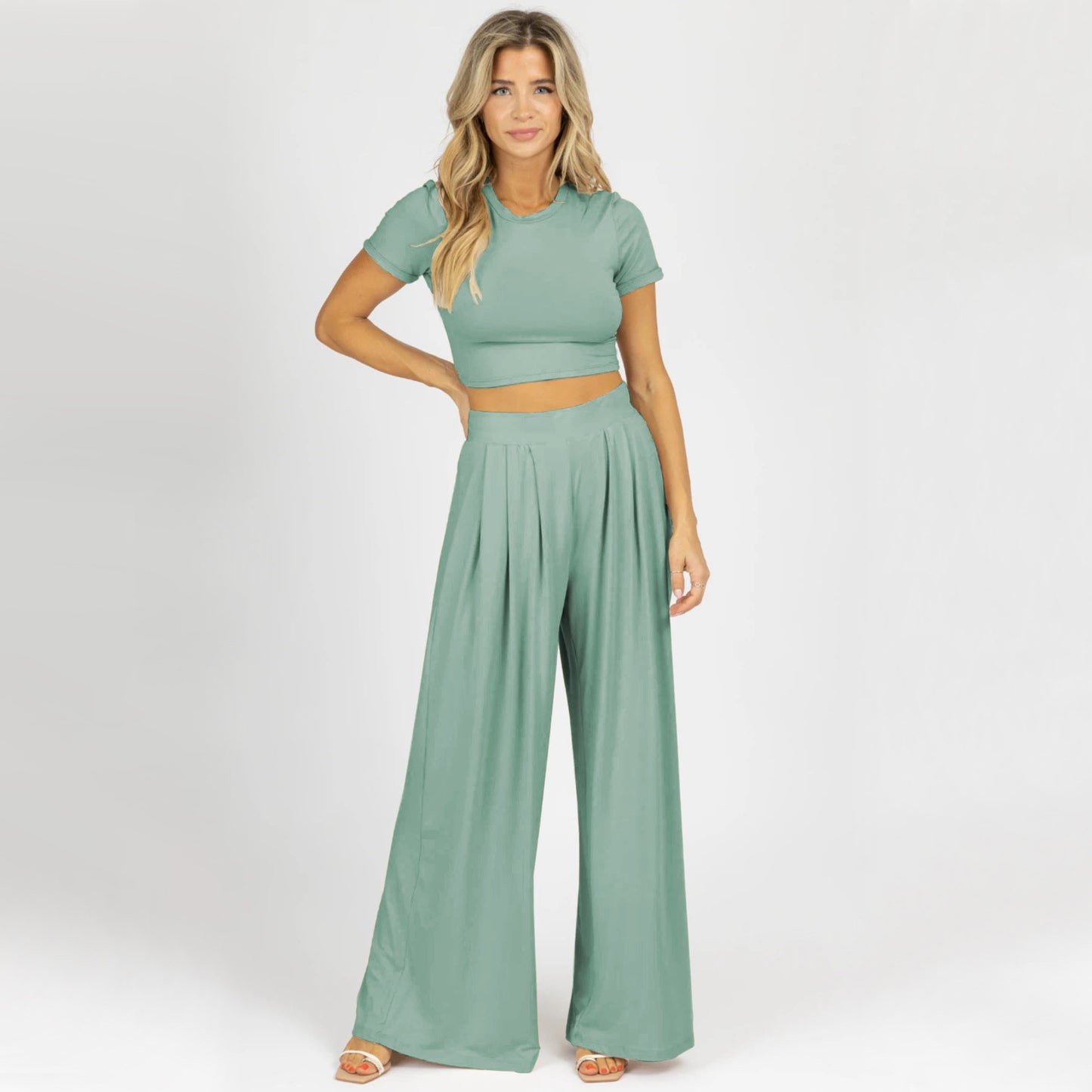 Leisure Wear Tshirt With Pants Comfortable Material Home Wear Sest For Women