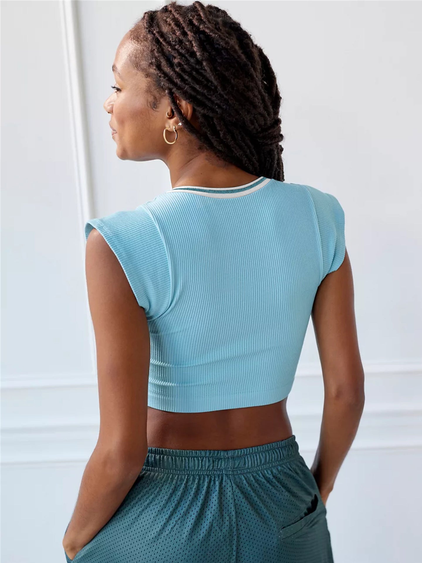 Sexy Low Cut Crop Top Tshirt High Quality For Women