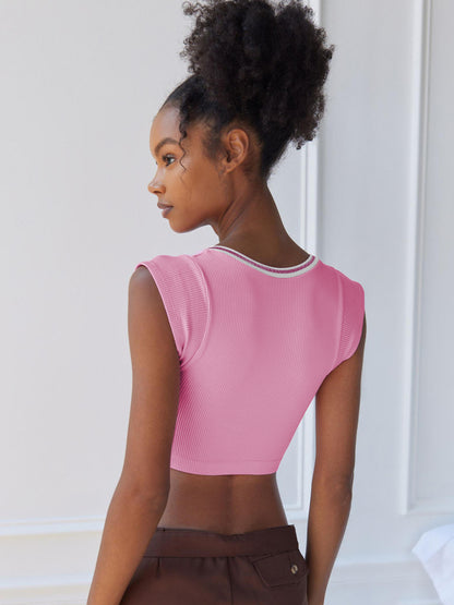 Sexy Low Cut Crop Top Tshirt High Quality For Women